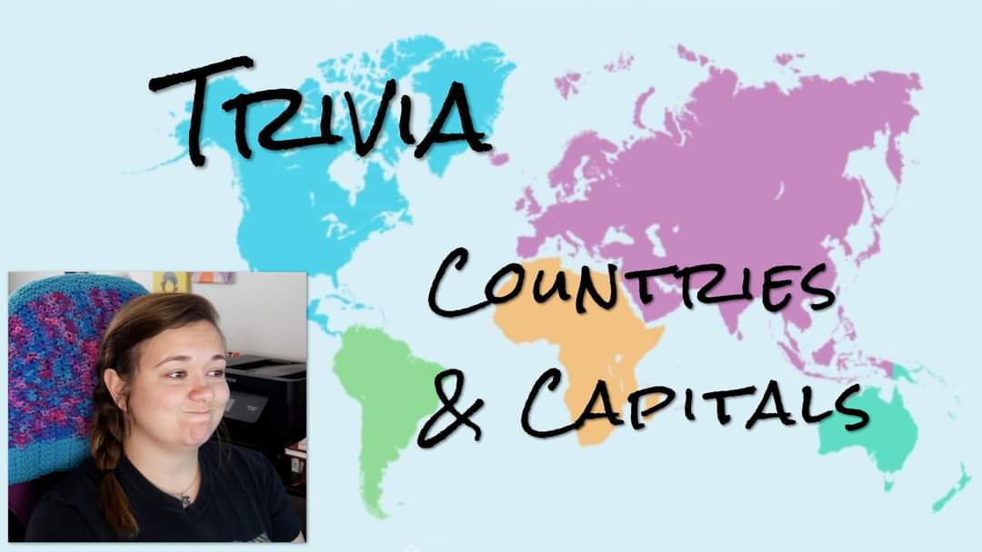 its_me_JenMarie's tweet photo. Trivia | Countries &amp; Capitals
https://t.co/pySEAqCVv6
✌🏻💜🙏🏻
#youtube #youtuber #channel #youtubechannel #fun #funnyvideos #creative #laugh #challenges #games #itsmejenmarie #worldknowledge https://t.co/rVDdF6eSVZ