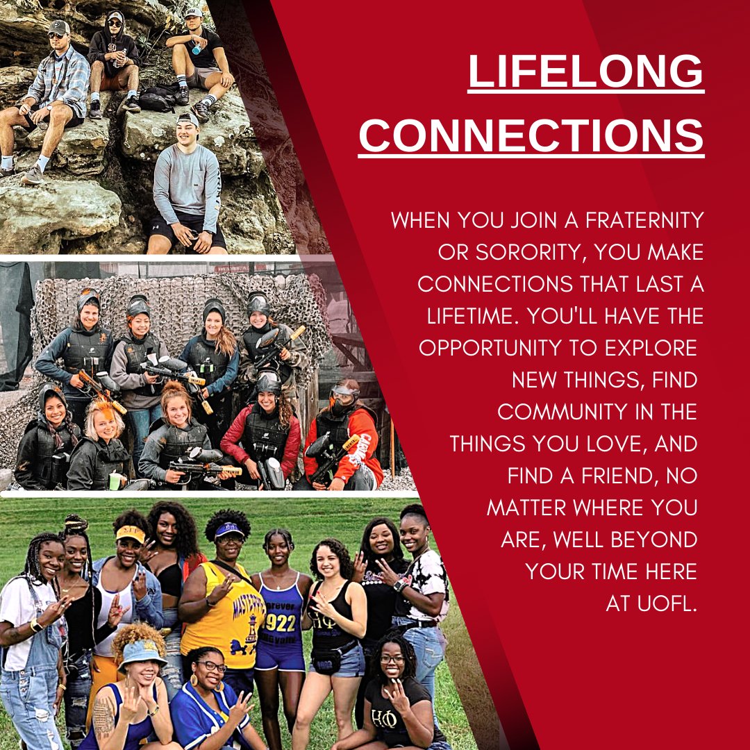 Joining a fraternity or sorority at UofL means making connections that last a lifetime!