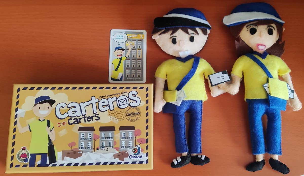 seguirjugando's tweet photo. Estamos muy contentos de poder recibir las unidades finales de Carter@s, de @EdicionsE, como tienda mecenas
Un juego de cartas de 2-4 jugadores +8 años y 30 min. aprox. donde intentaremos ser l@s carter@s mas rápid@s del barrio, evitando las adversidades.
https://t.co/qtl4UdEYta https://t.co/ZlEd6c6geY