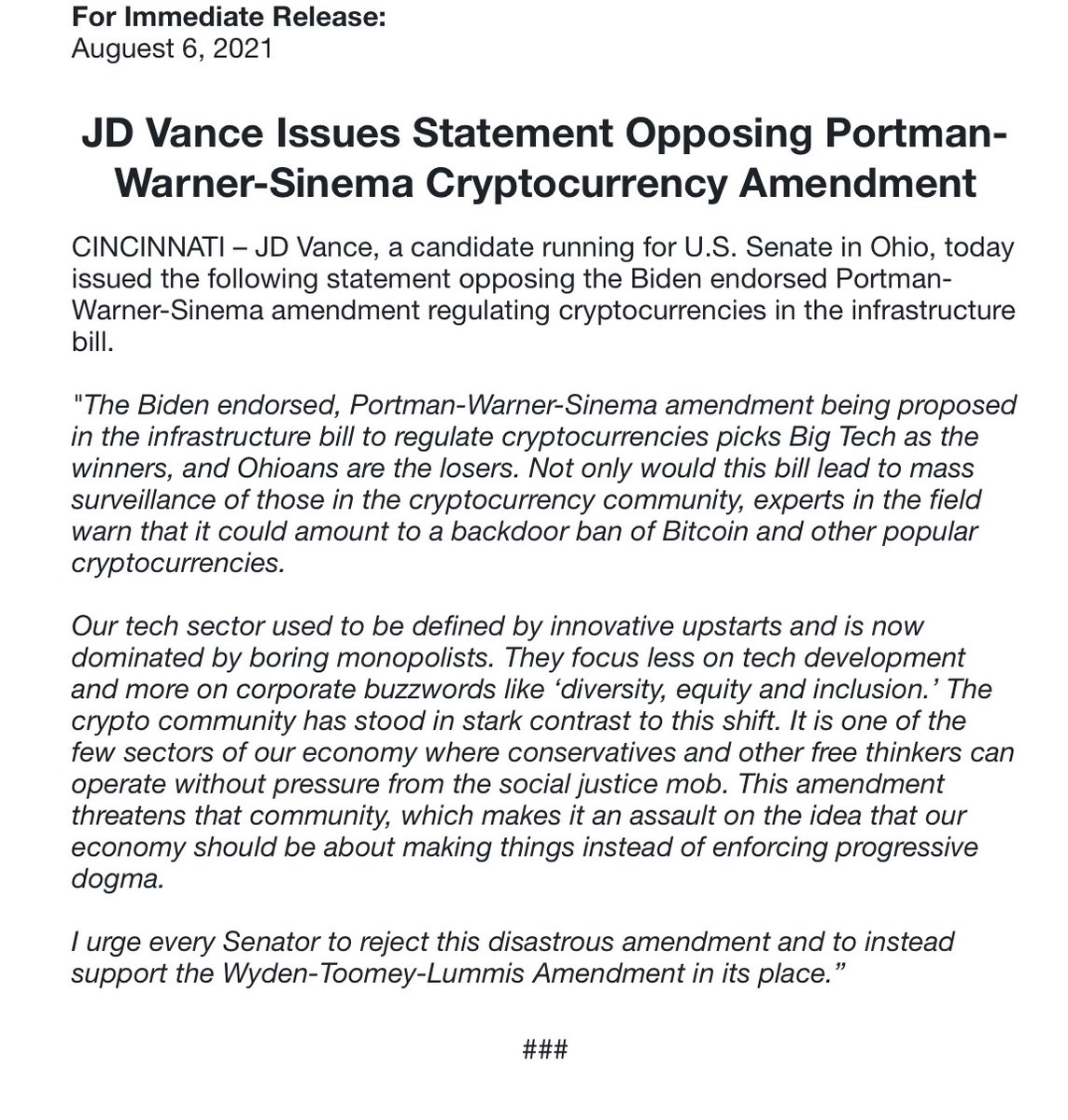 JDVance's tweet image. 