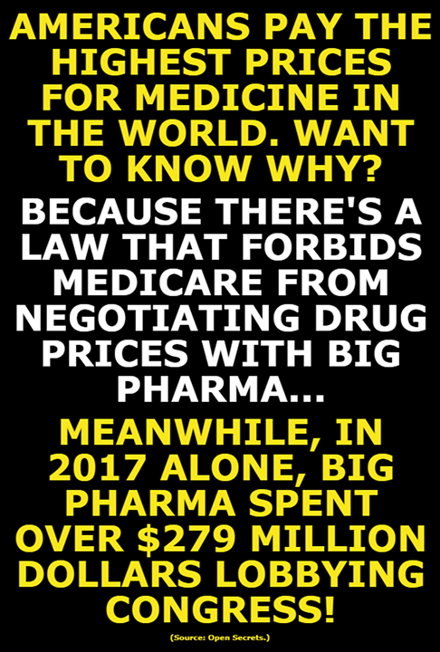 representus's tweet photo. Big Pharma spends millions lobbying Congress every year. https://t.co/h0hdDuWih6