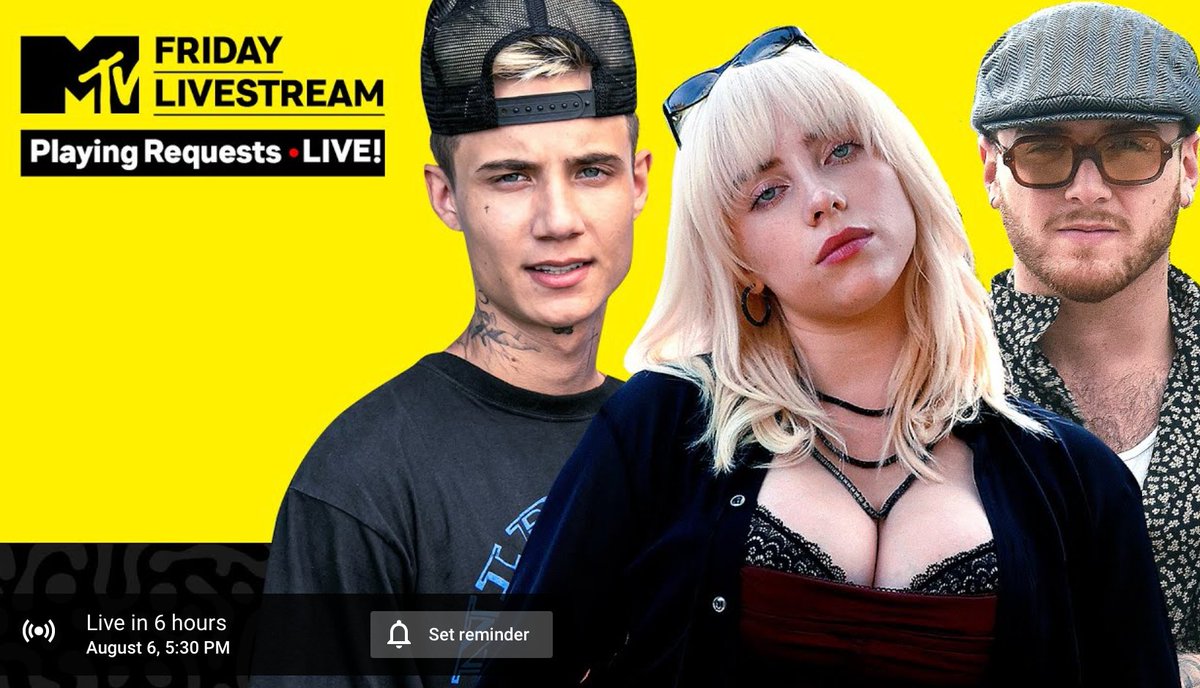 KevanKenney's tweet photo. Turn on ur reminders for the @MTV #FridayLivestream 🤘 Show starts at 5:30pm ET, see ya there!

https://t.co/LnfpVOpN9y https://t.co/JA79YzR0Px