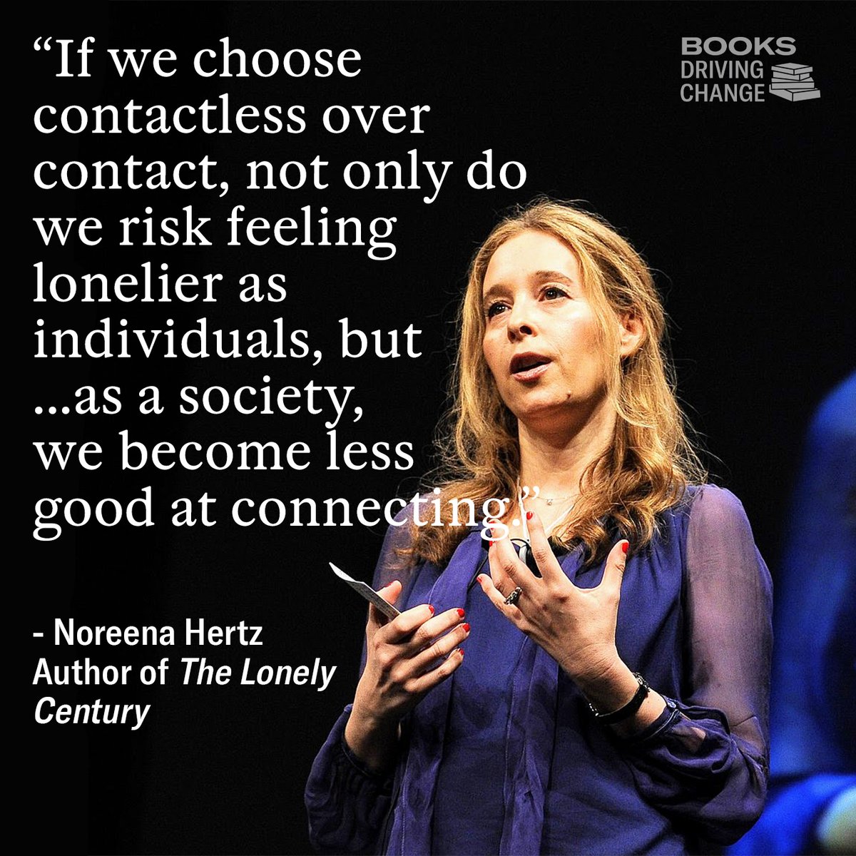 _drivingchange's tweet photo. People are increasingly #lonely, partly due to the #pandemic. Hear more about why this is an issue in the latest #BooksDrivingChange #podcast with @noreenahertz and @mattbish.
https://t.co/wLIwVAtgAJ https://t.co/BSuVUzbAJ0
