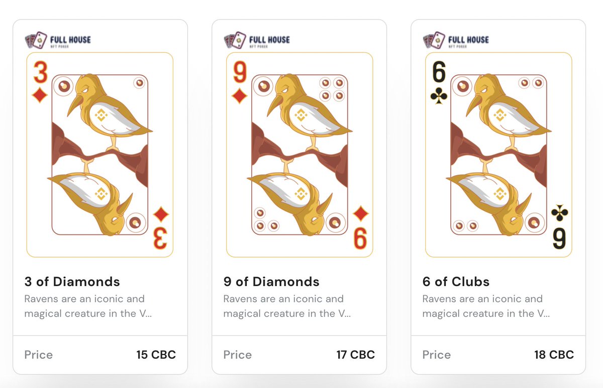 ♣️ Shopping for a bargain?

♦️ A handful of Norse Gods Genesis NFTs are for sale for less than 20 CBC right now

♠️ Buy at the Full House NFT Marketplace ➡️ app.fullhouse.io/marketplace