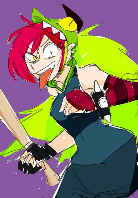 色塗らないと分からなかったので雑塗りしたディメンシアちゃんの落書きをこそっと 