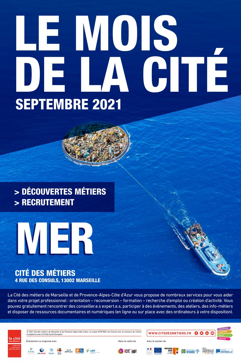 Le <a href="/STMarseilleFos/">STM</a>  s'engage aux côtés de la <a href="/Citedesmetiers/">Cité des Métiers de Marseille et de PACA</a> et de ses partenaires pour soutenir l'initiative "mois de la mer" qui se déroulera tout au long du mois de septembre !