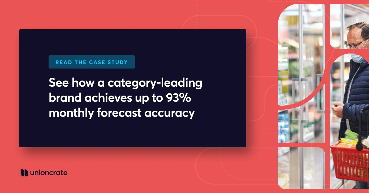 93.3% peak forecast accuracy. 87.3% average weighted accuracy for top-selling SKUs. Learn more about our client's story and see how Unioncrate helped take their operations to the next level. ow.ly/c82850FKsU7 📈#demandforecasting #supplychain #ai #cpg