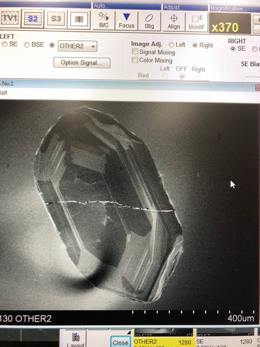 emilyemixon's tweet photo. SEM fun!! Taking CL images is my favorite—each zircon is a work of art and has so much to tell us! Getting excited to analyze these grains this fall! #zircon #geochronology #geochemistry #geobadgers #phdlife https://t.co/uIQ7vhB4Fi