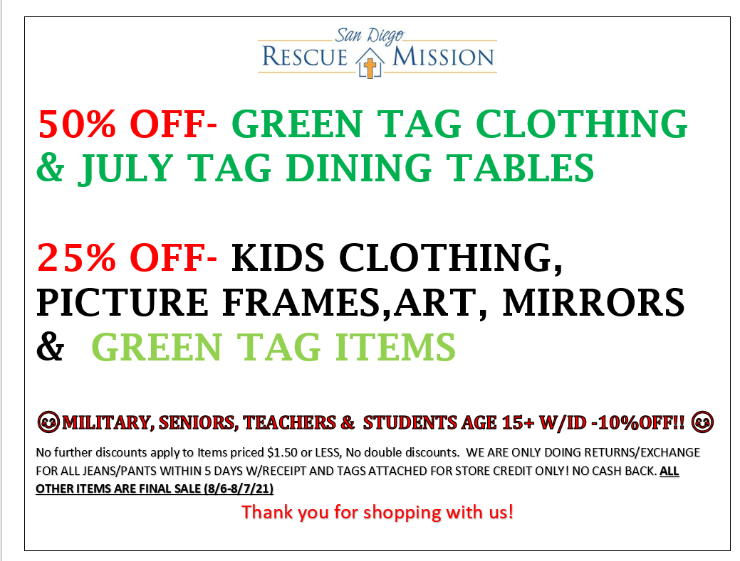 #thrifting #thriftstore #clothing #kids #men #women #sandiego #clothingbrand #teacher #Students #military #senior #discountoffer