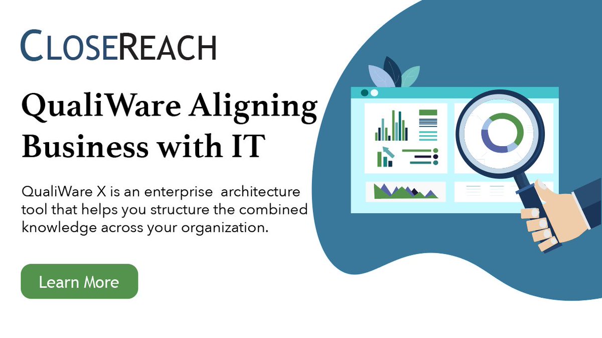 CloseReachLtd's tweet photo. #DidYouKnow that #QualiWare X not only enables senior management, business planners & architects to develop plans for change, but also makes it easier for all employees across the organization to #collaborate on #businesstransformation projects
Learn more https://t.co/dTKP1BciHb https://t.co/VreBaNbPCE
