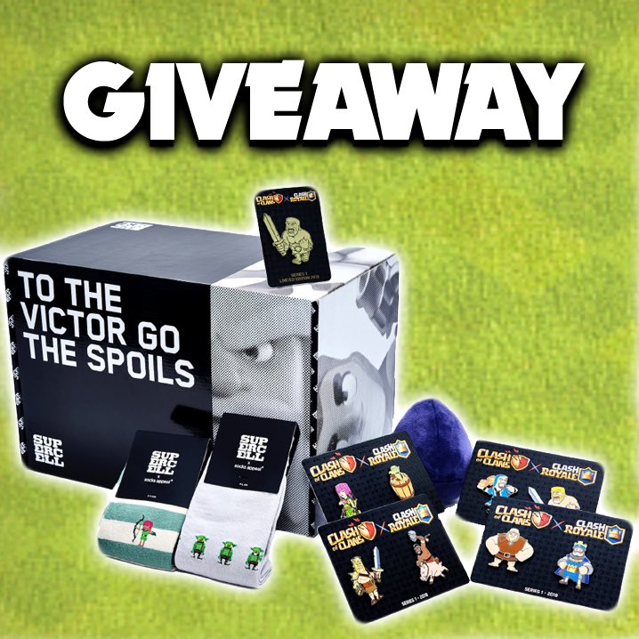 Giveaway! Win a Clash Merch Box (pictured below). Winner will receive a code which can be redeemed for the Box. Big thanks to Supercell.

To Enter:
Follow Me and 🔁 RETWEET this post

🗓Draw: Mon 9th Aug

Also check out other content creators socials as there’s more up for grabs!