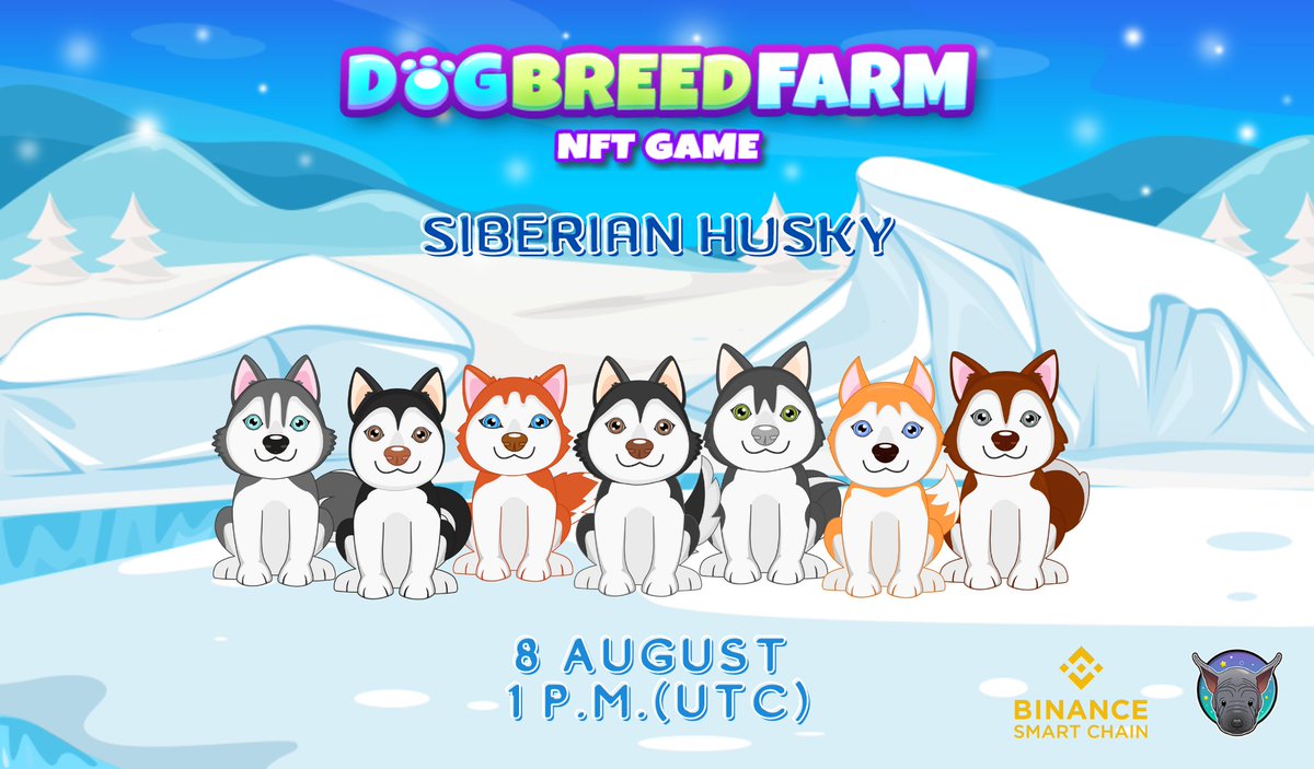 ThairidgebackC's tweet photo. Prepare to release 20 Siberian Husky dogs for the first time
The first generation to become a breeder
Prepare your $ThaiRB,BNB for Auction
Let's own an ancestral dog (NFT)
Luanch App : https://t.co/077fpzWn8p
Whitepaper: https://t.co/Jt3bZp86vw
#NFT #NFTgaming #nftart #Husky https://t.co/rYIFqksBPp