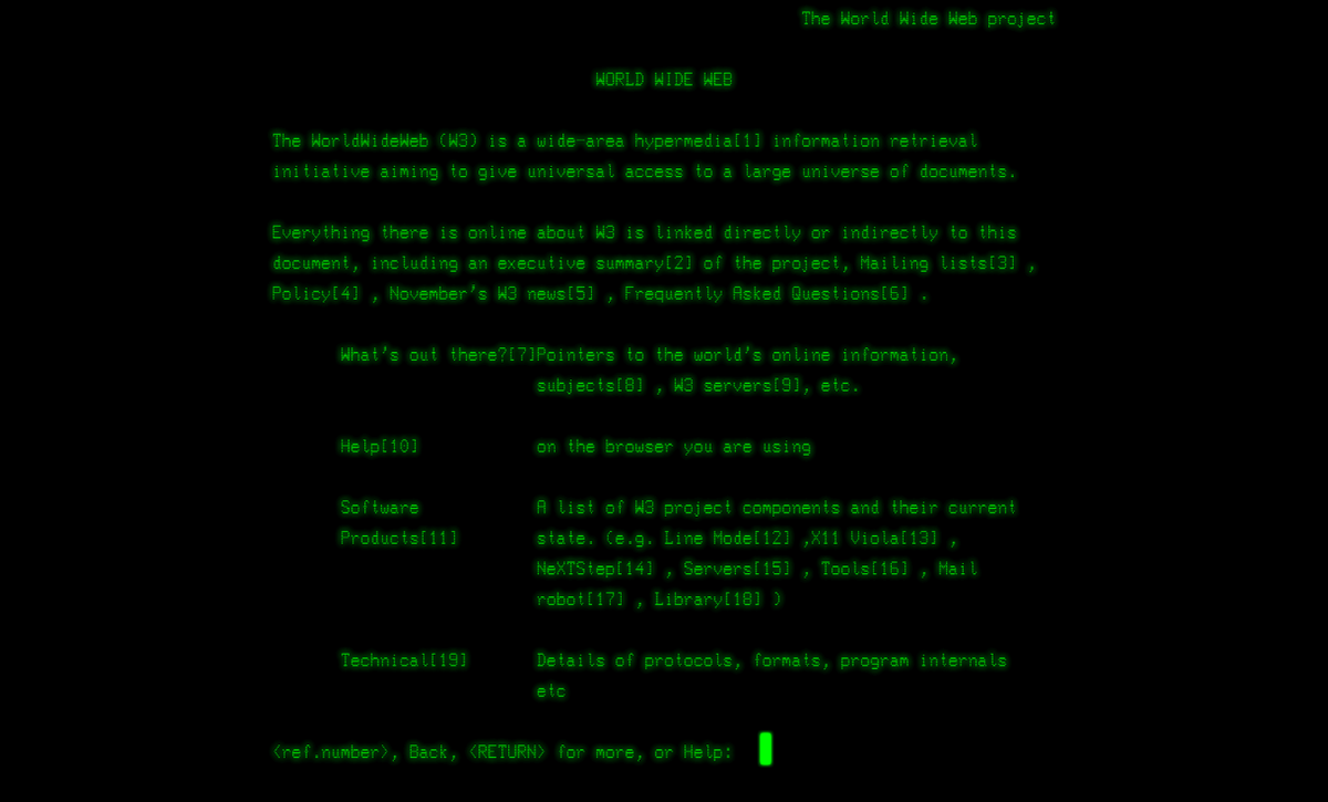 OnlineInference's tweet image. #OnThisDay in 1991 the first web page was published, served from the NeXT computer of Tim Berners-Lee from CERN.
You can visit it at bit.ly/2VdylPO
But for context, on the PCs at the time, this is what it looked like: