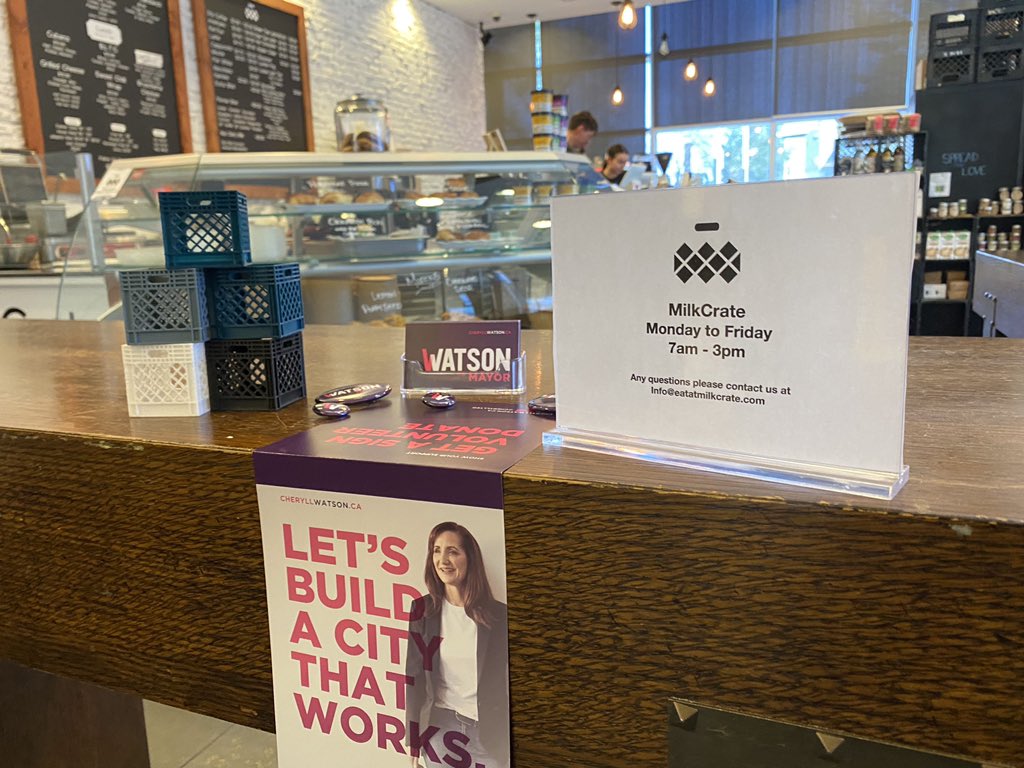 CheryllYEG's tweet photo. Not only does @EatAtMilkCrate have yummy food @Chef_Brochew is committed to making positive mental health impacts for the hospitality industry. I’m a huge fan and am grateful for their campaign support. Thanks for helping us build a City That Works for local restaurants. #yegvote https://t.co/44RYQGQKYy