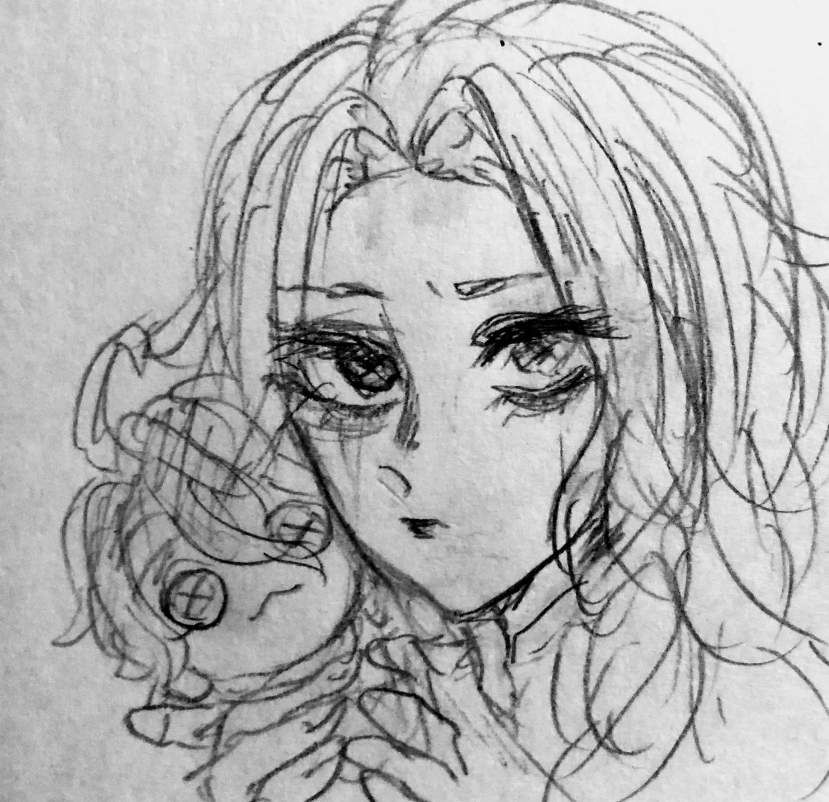 講評の合間に描いたエダミルエダの落書き 