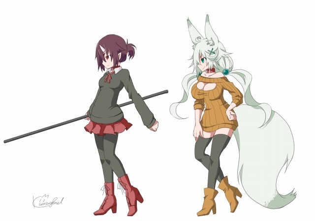 昔描いたFGO風に描いたのが出てきた。朔とけもみみさん 