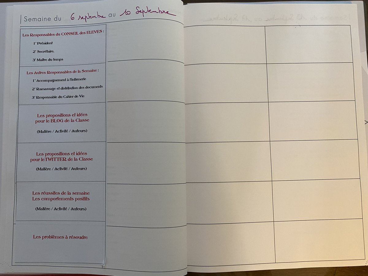 Cahier de Vie de la Classe Coopérative achevé ! 1ere partie…