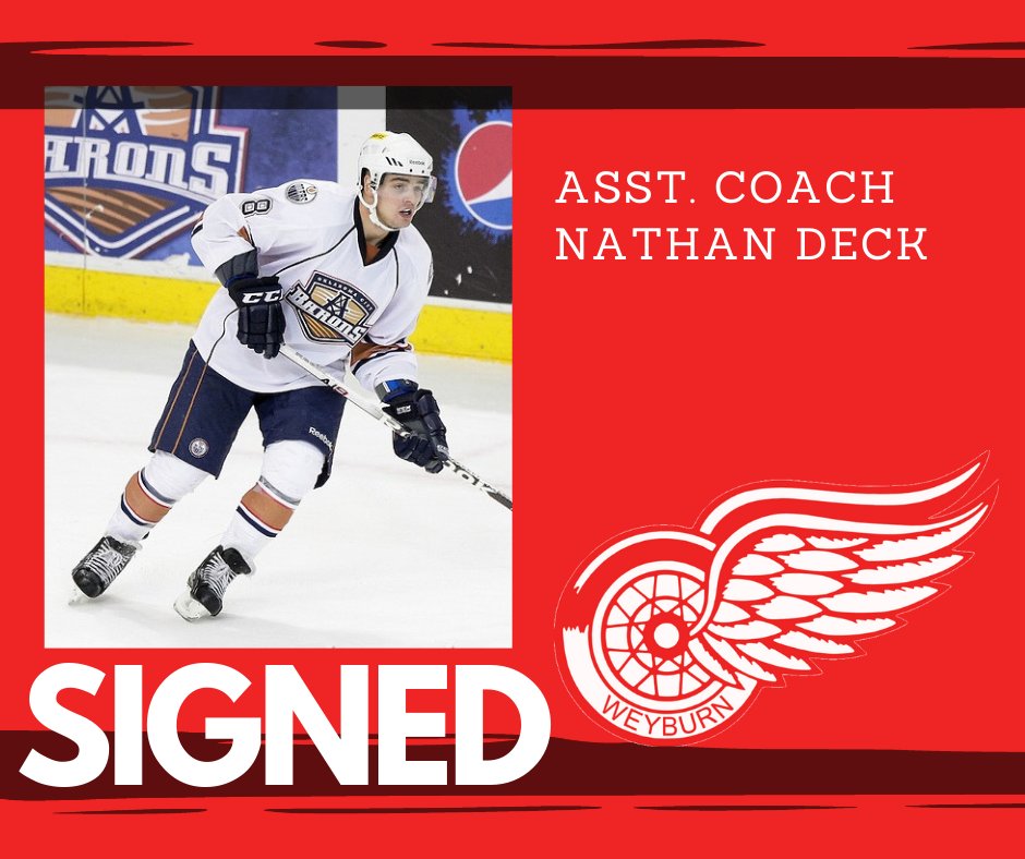 weyburnredwings's tweet image. Introducing our new Assistant Coach, @NathanDeck
