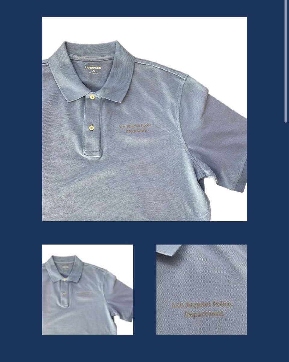 LAPoliceFdtn's tweet photo. Show your support for @lapdhq with this new polo shirt! It’s from Lands End in “True Blue” with gray embroidery.
Available for purchase here (along with lots of other goodies):
https://t.co/Ji3pWwWWoC
#LAPD #supportlapd https://t.co/Ik3iJEjiIL
