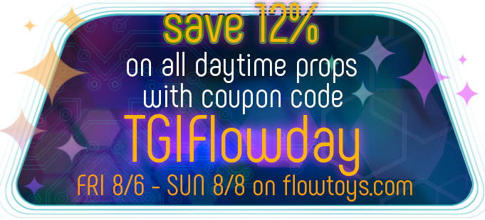 flowtoys's tweet photo. soak up the sunshine :: 12% off day props until Sunday 8/8 🌈 - https://t.co/iWAuRgd2Yi https://t.co/aWTX1EeNOb