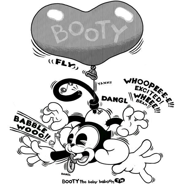 Booty The Baby Baboon 赤ちゃん の ブーティ 風船 でふわふわ ふわふわ楽しウィ イラスト 絵 Illust Illustration イラストグラム オリジナル キャラクター デザイン オリキャラ キャラクターイラスト ベビー 動物