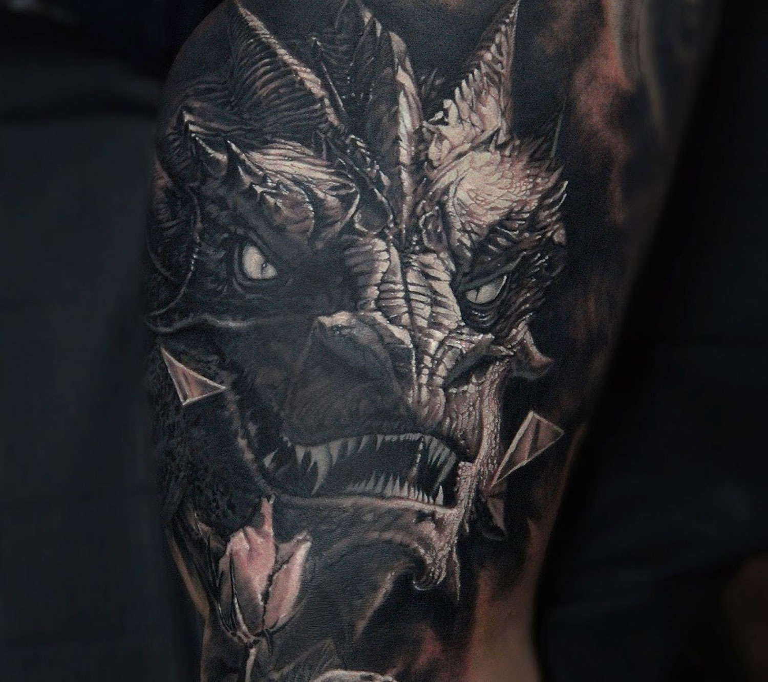 Chest Realism Dragon tattoo at theYoucom