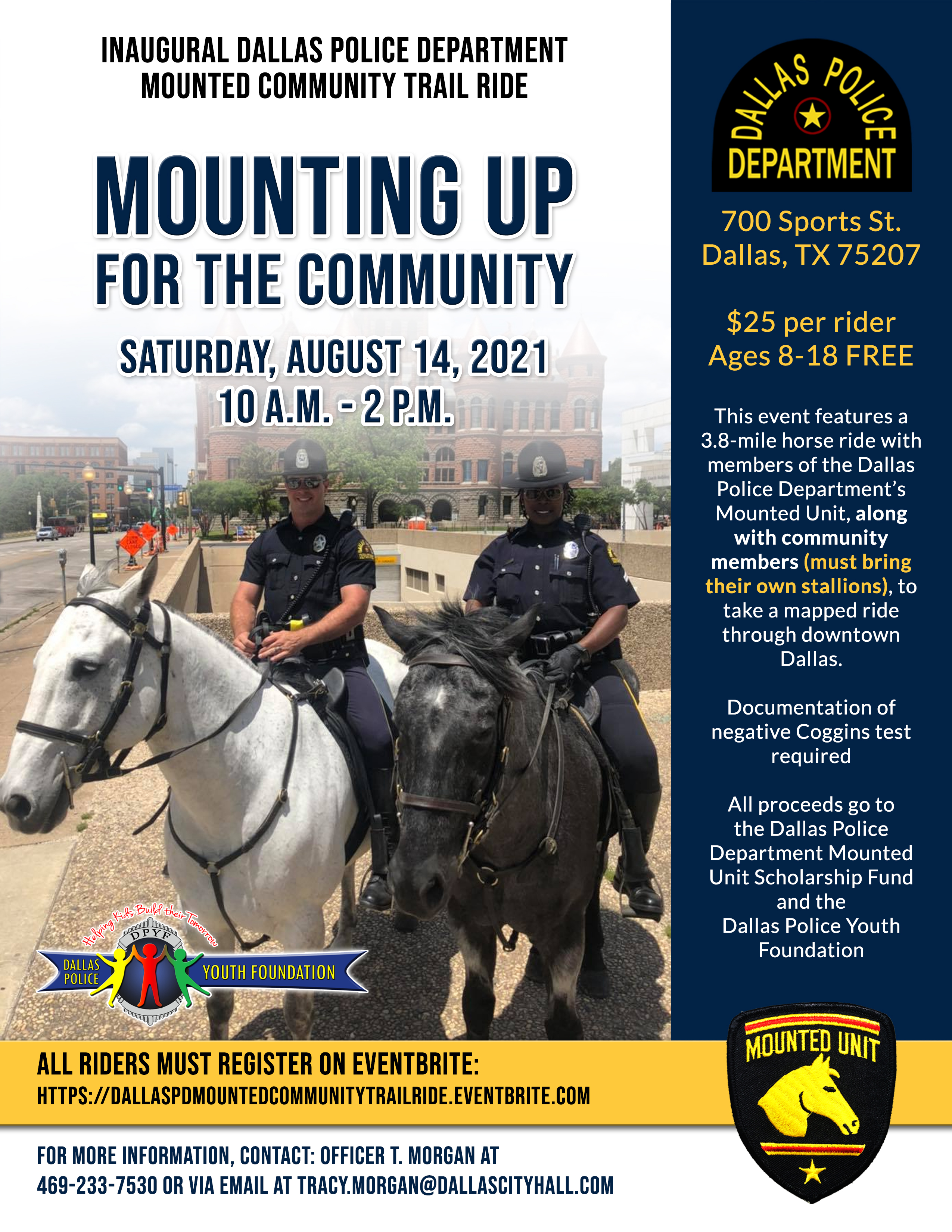 تويتر Dallas Police Dept على تويتر Come Out For A Ride With Your Dallaspd Mounted Unit Register On Eventbrite At T Co Kkfeonlmzf The Event Will Also Host A Back 2 School Bash
