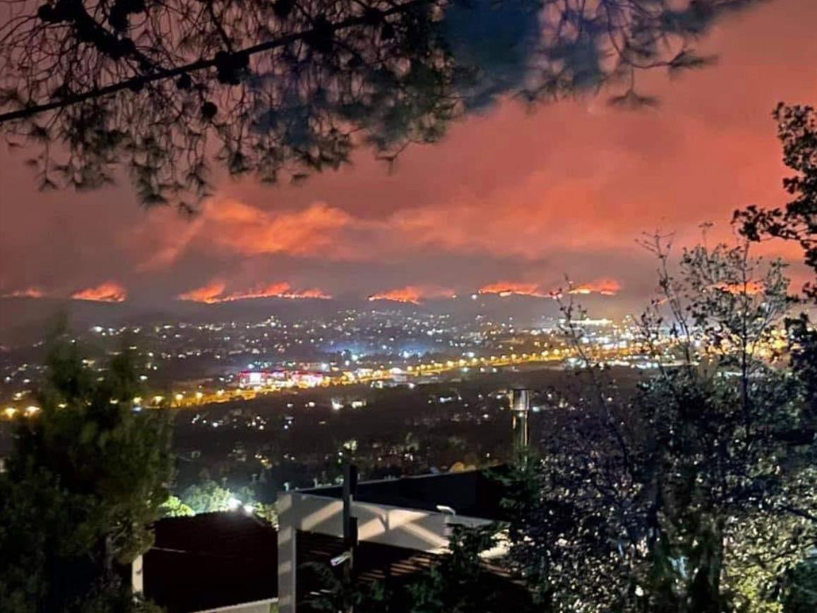 The home of Olympic Games is under fire. See Athens tonight in the photo below. Over 600 #wildfires raging in Greece 🇬🇷 alone. 
 
Please support reforestation on #Greece islands, please donate to: gofund.me/25d043f4