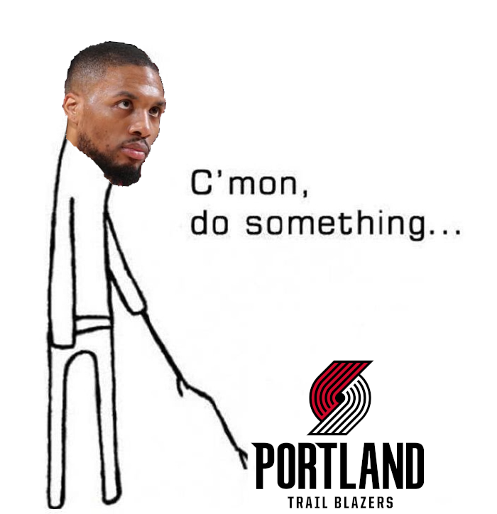 NBAMemes's tweet photo. Dame Lillard watching the Blazers in free agency https://t.co/dDso8LWz4s