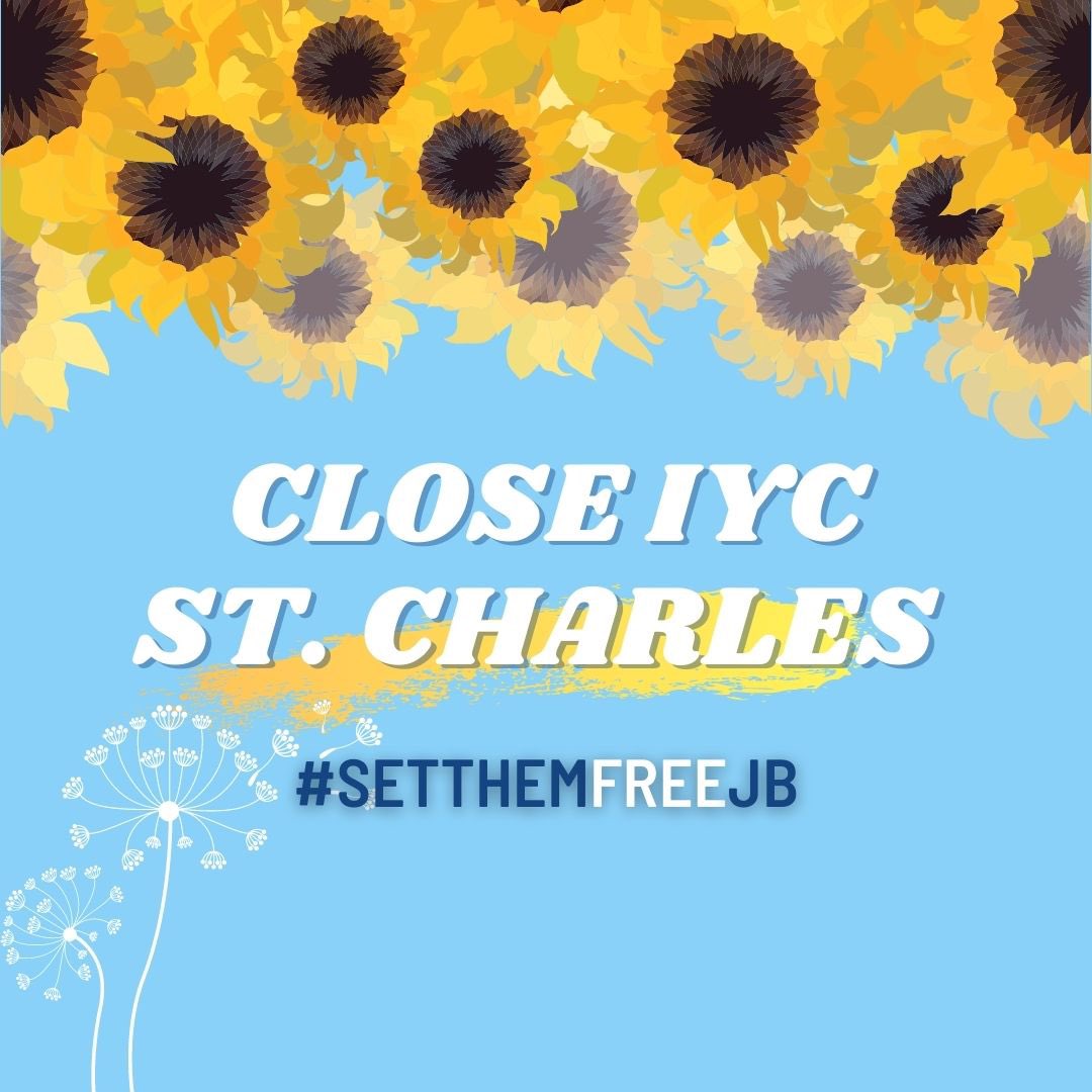 Final5Campaign's tweet photo. Call and email @GovPritzker and @LtGovStratton NOW to demand IYC-St. Charles closure. #LiveFromIYC #SetThemFreeJB https://t.co/EjTIevaK7m