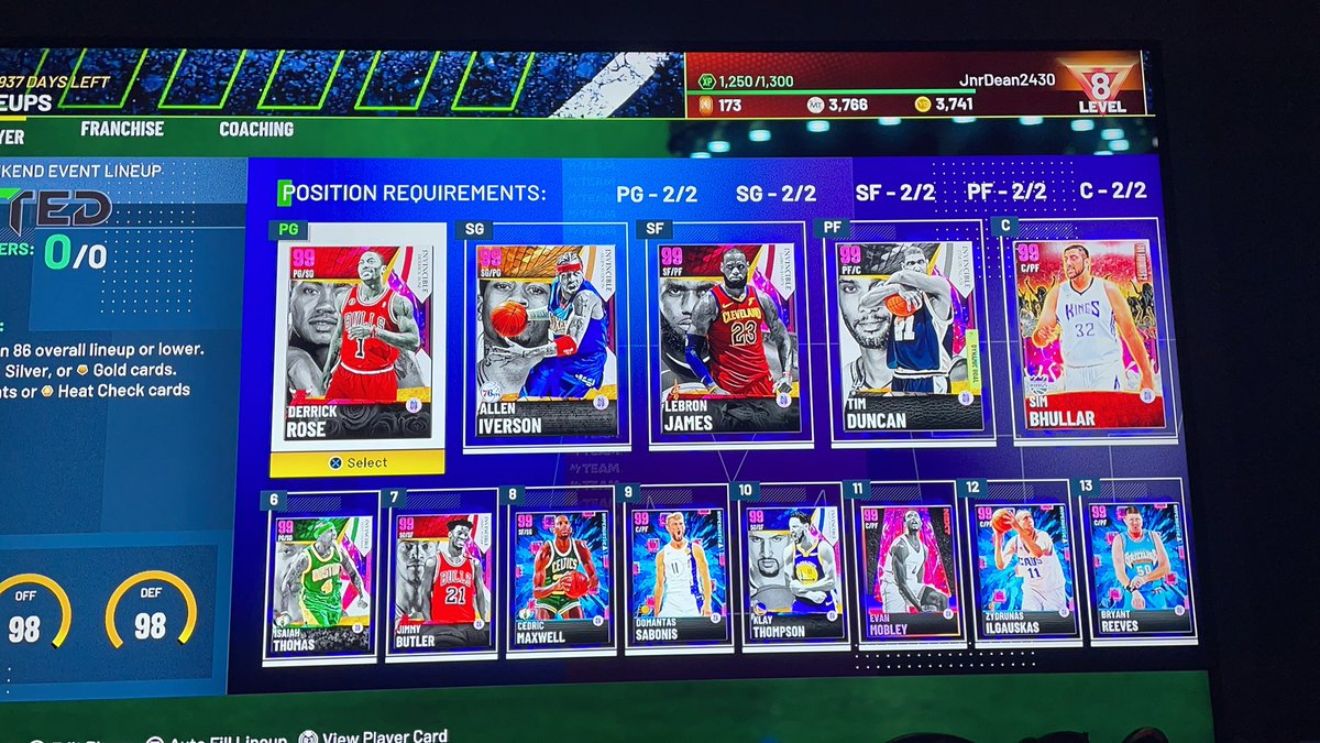 JnrDean2k's tweet photo. @NBA2K_MyTEAM What’s everyone think of this line up ?? https://t.co/RIiidCuEZb