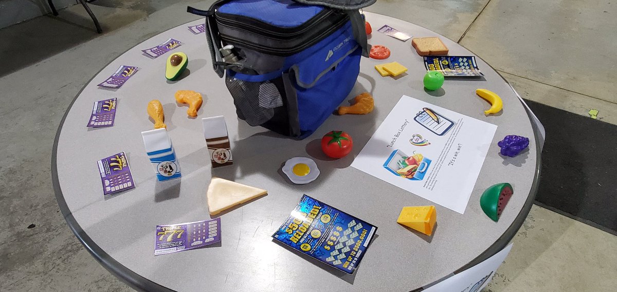 Promoting the benefits of a healthy lunch to our driver group this morning at the Howell Center. "Lunch Box Lottery".