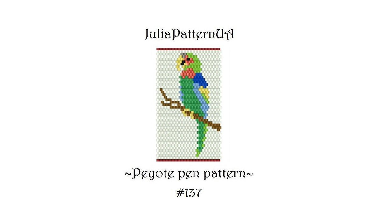 ShynkarJulia's tweet photo. Excited to share the latest addition to my #etsy shop: Parrot Peyote pen wrap pattern Bird Beaded pen cover pattern for G2 pilot https://t.co/UHCOgRj12B #beadingpattern #parrotpeyotepattern #peyotepenwrap #penwrappattern #birdpeyote #beadedpencover #pencoverpattern https://t.co/frcPtE91vr