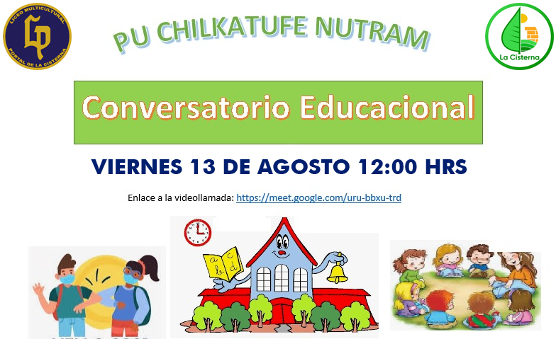 LiceoPortal's tweet photo. Estimada comunidad Portalina...
Tenemos el agrado de invitarlos al Conversatorio Educacional a realizarse el próximo Viernes 13 de Agosto a las 12:00hrs
Enlace videollamada:
https://t.co/7S67PGbkKN https://t.co/XSTHLLrLTn