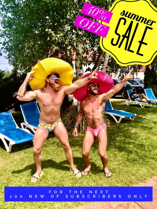 Summer Sale 🚨☀️: 40% off the next new 100 subscribers on #OnlyFans! Sign up at https://t.co/cPAbhTuY10<a href="/tag/porn"class="tags"><span>#porn</span></a><a href="/tag/pornstar"class="tags"><span>#pornstar</span></a><a href="/tag/porncouple"class="tags"><span>#porncouple</span></a><a href="/tag/gayporn"class="tags"><span>#gayporn</span></a><a href="/tag/gaysex"class="tags"><span>#gaysex</span></a><a href="/tag/gaycouple"class="tags"><span>#gaycouple</span></a>