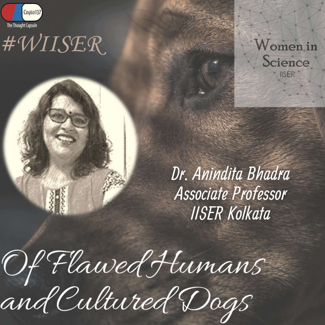 InScightIISERK's tweet photo. They say dogs are a man’s best friend. But what drives a person to dedicate her career to them?
Let's hear @Abhadra7 speak about her journey as a woman of academia and her views about the hurdles women face to practice science in India. #WIISER by @cogito137. #WomenInScience https://t.co/PDYHJ5m42L