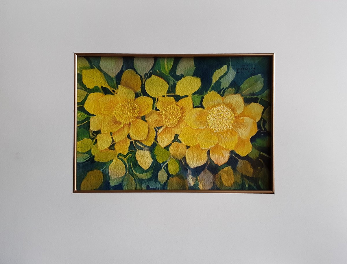 Please join us tonight for the First Friday Art Groove from 4-7pm. Enter to win the Door Prize “Sunny,”a matted mixed watermedia painting donated by Charlotte Lloyd. 
You do not need to be present to win. A winning name will be selected at 7 and the winner notified.