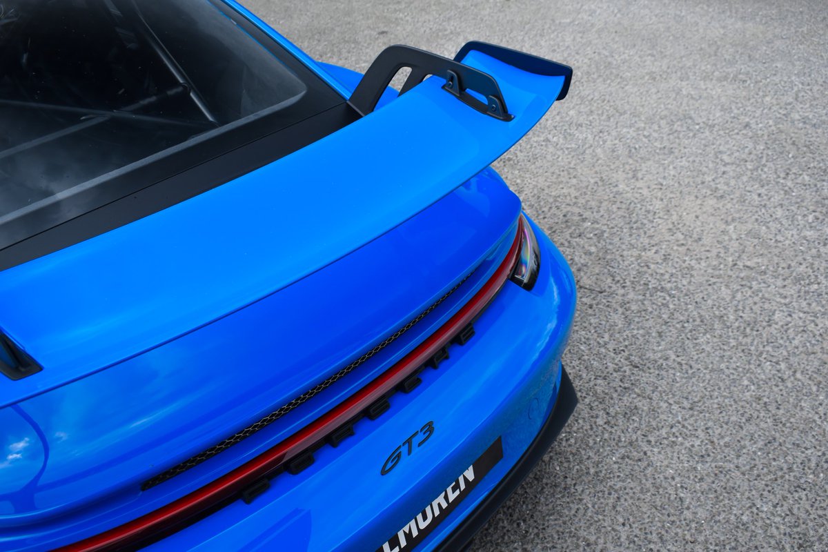 Petrolhead’s assemble. One of the most eagerly anticipated cars of the year has landed at Hillmoren🔥 We’re proud to present this stunning Shark Blue Porsche 911 4.0 992 GT3 PDK for sale. 💙 #porsche #sportscars