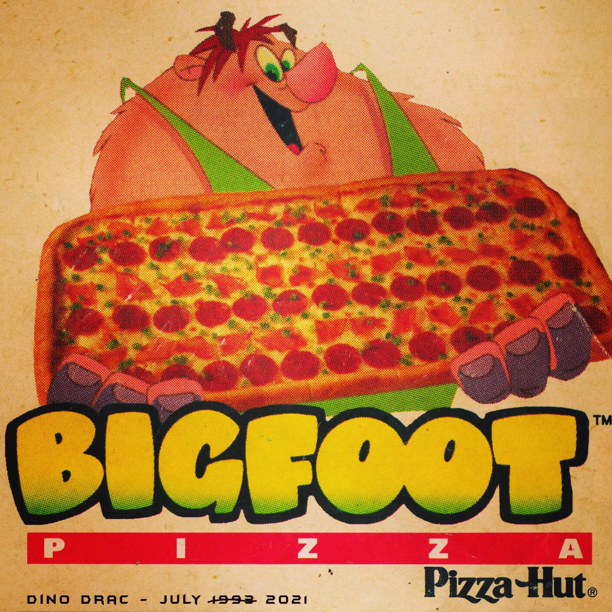 Bigfoot Pizza - Pizza Hut (1993) : r/nostalgia