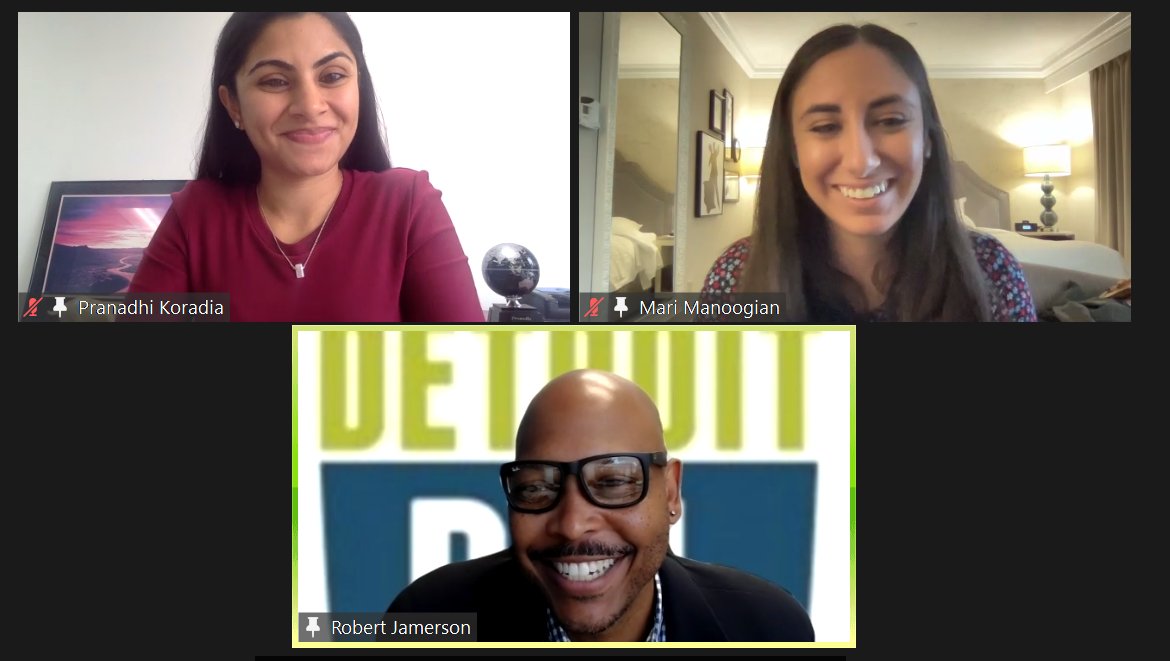 GlobalTiesDet's tweet photo. Our first @MeridianIntl Pan African Youth Leadership Program (PAYLP) sessions were a success! Yesterday, participants met w/ State Rep. @MariManoogian &amp; Robert Jamerson of @DetroitPAL to hear about how they are engaging youth &amp; empowering the next generation. #ExchangeMatters https://t.co/xyl8OzqQ89