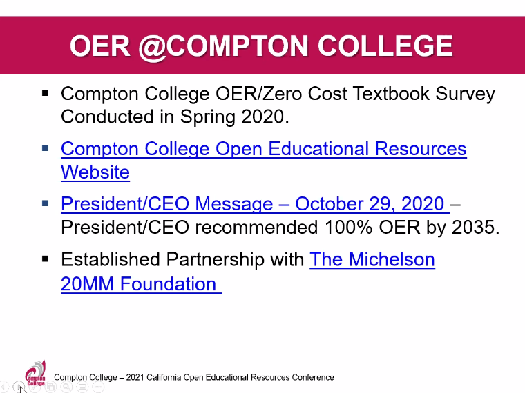 cal_oer's tweet photo. #OER at Compton College cont.:
#CalOER2021 #OpenEd https://t.co/X0wRqr5NLv