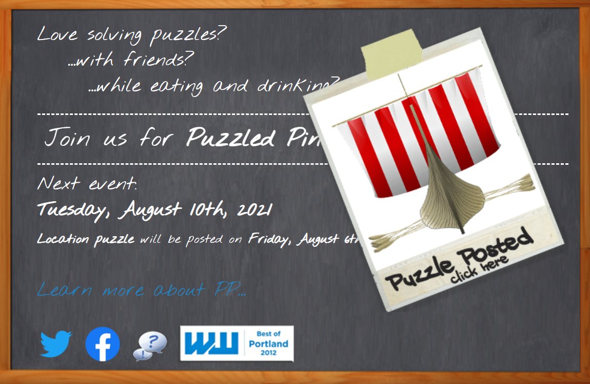 PuzzledPintDnvr's tweet photo. Location puzzle is up for the August edition of @PuzzledPint. Now go solve it so you can find out where to hang with us on Tuesday: https://t.co/813fu2QvUl 🍻 And don't forget: all attendees will get a discount on a future booking w/ this month's printing sponsor @rabbitholers🤑 https://t.co/IkWozRtvIR