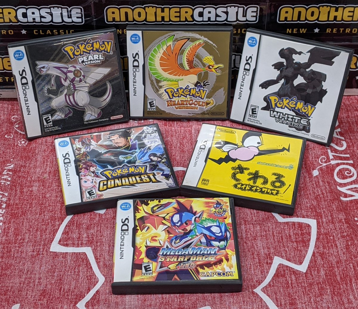 _AnotherCastle_'s tweet photo. Wowza, some of our most asked-for titles on the DS are now in Edmonds - give them a call for pricing & availability at (425) 967 - 3740. Hurry, I'm sure these won't last long!
#Pokemon #HeartGold #Pearl #WhiteVersion #PokemonConquest #WARIO #MegaMan https://t.co/EC0ayQA8gt