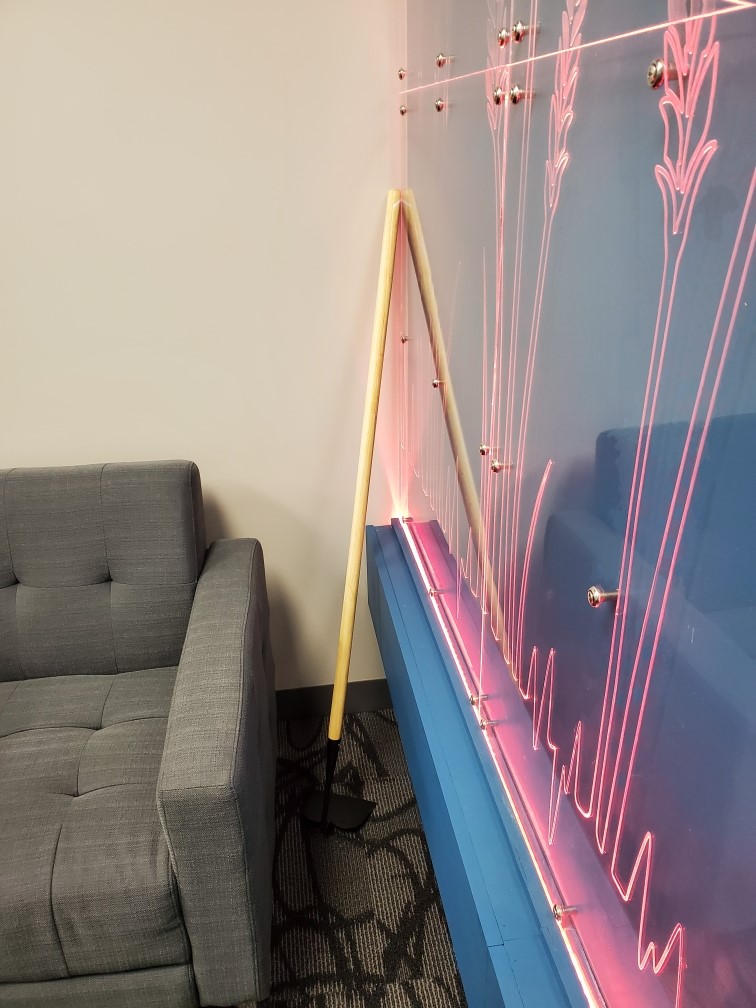 NFHC_NU's tweet photo. You know it's growing season when there are garden tools hiding in the corners of the NFHC office. #cropresearch #NFHCscience https://t.co/mFIIpFAbbt