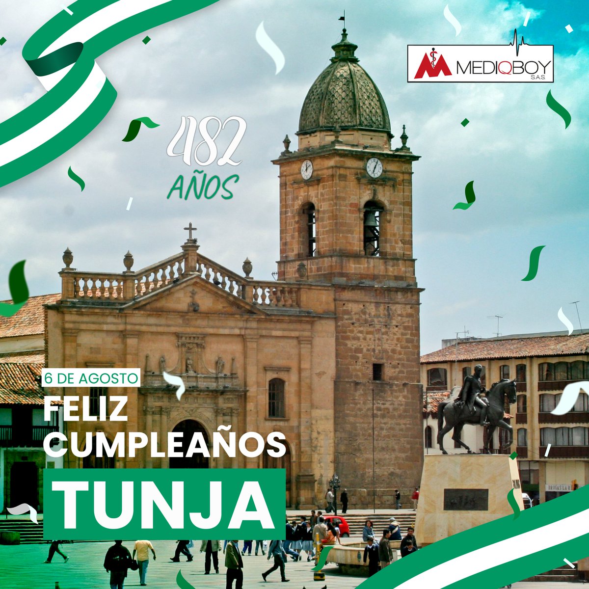 mediqboy's tweet photo. 🥳 Company Mediqboy S.A.S, felicita a Tunja por sus 482 años de historia, cultura y tradición. Felicitaciones a todos sus habitantes por tan hermoso legado.👏
✨ Feliz cumpleaños Tunja🎆

#SaludYMásVida #familiamediqboy #tunjaboyacá #capitaldeboyaca #companymediqboy https://t.co/l3IxR5EbHu