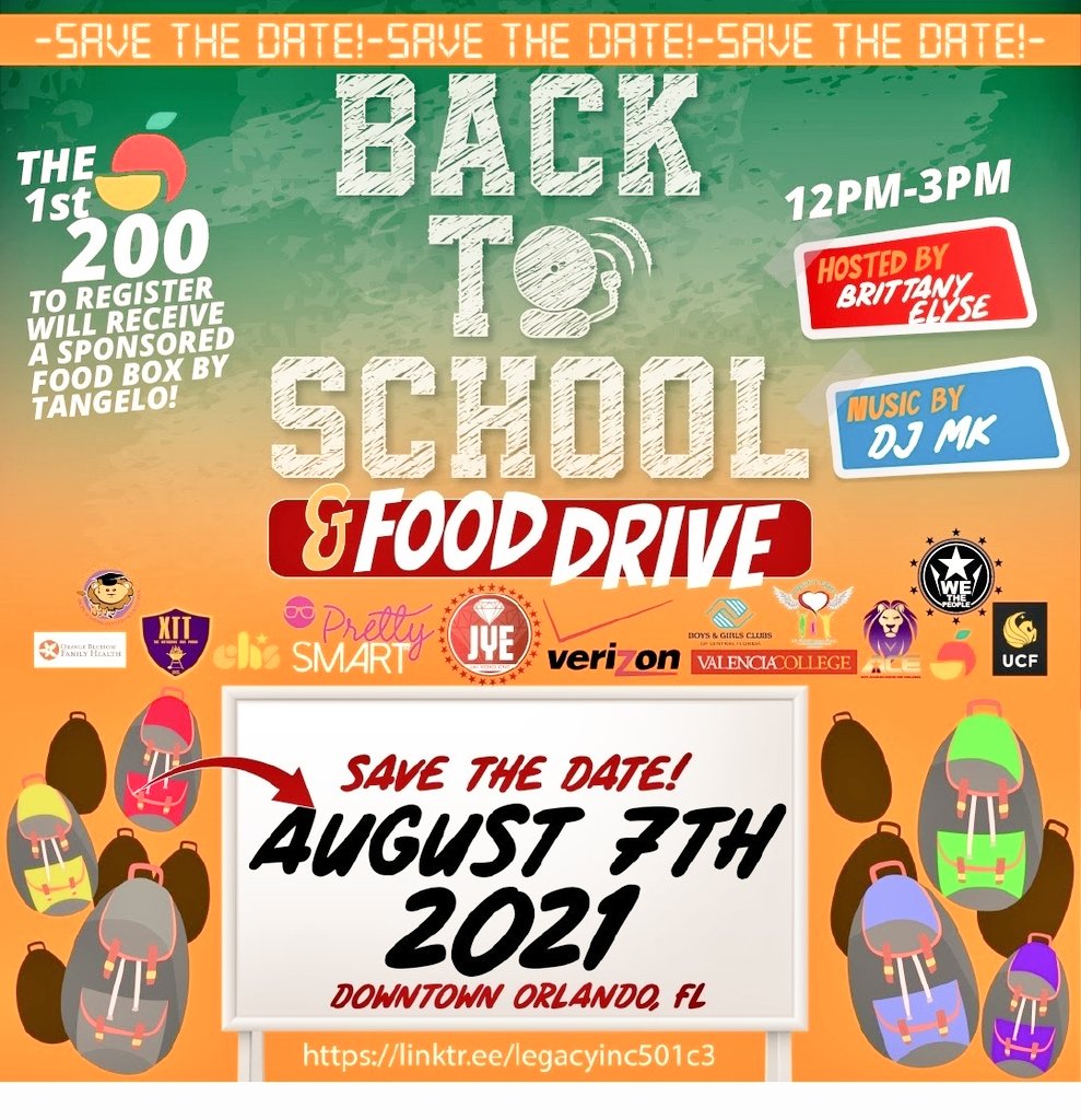 @wethepeopleofdc is partnering with @PartOfALegacy for a #backpackgiveaway in #Downtown @citybeautiful #JoinUs or Make a contribution for the future! PayPal email TheLegacyInc@gmail.com 📚  @OCPSJobs @esquireskyers @ThatsMyLawyer @iamDJMK @NFBPA_TampaBay @SEELGL @OrlandoChamber