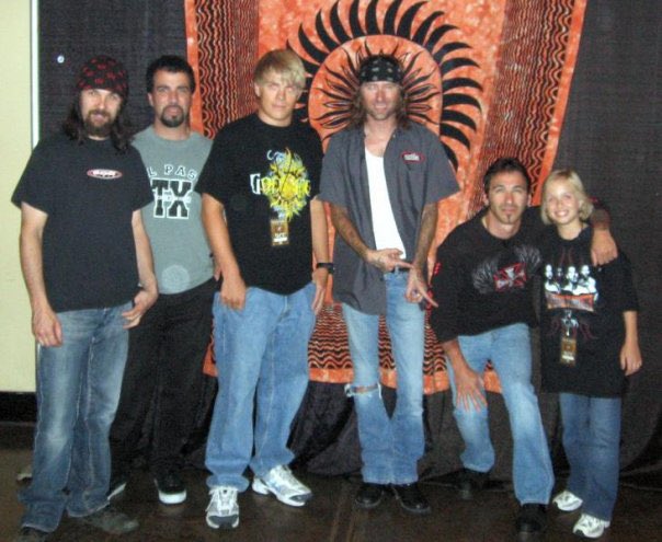 BalintZKacsoh's tweet photo. Happy @godsmack day! The day to celebrate my favorite band of all time ♥️ pictured are my sister and I meeting the band in 2007, my wife and I in ‘15 and ‘18 with the band and #godsmack!!
#godsmackday https://t.co/ZrUURhbcq0