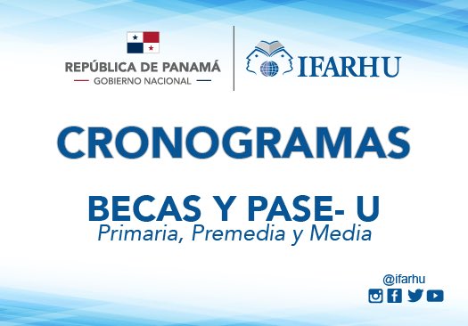 Ya están disponibles en nuestra página web, ifarhu.gob.pa los calendarios del segundo pago 2021 de PASE-U, Becas de Concurso, Puesto Distinguido, Discapacidad, Arte, Cultura y Deporte. 
#TrabajandoPorPanamá🇵🇦