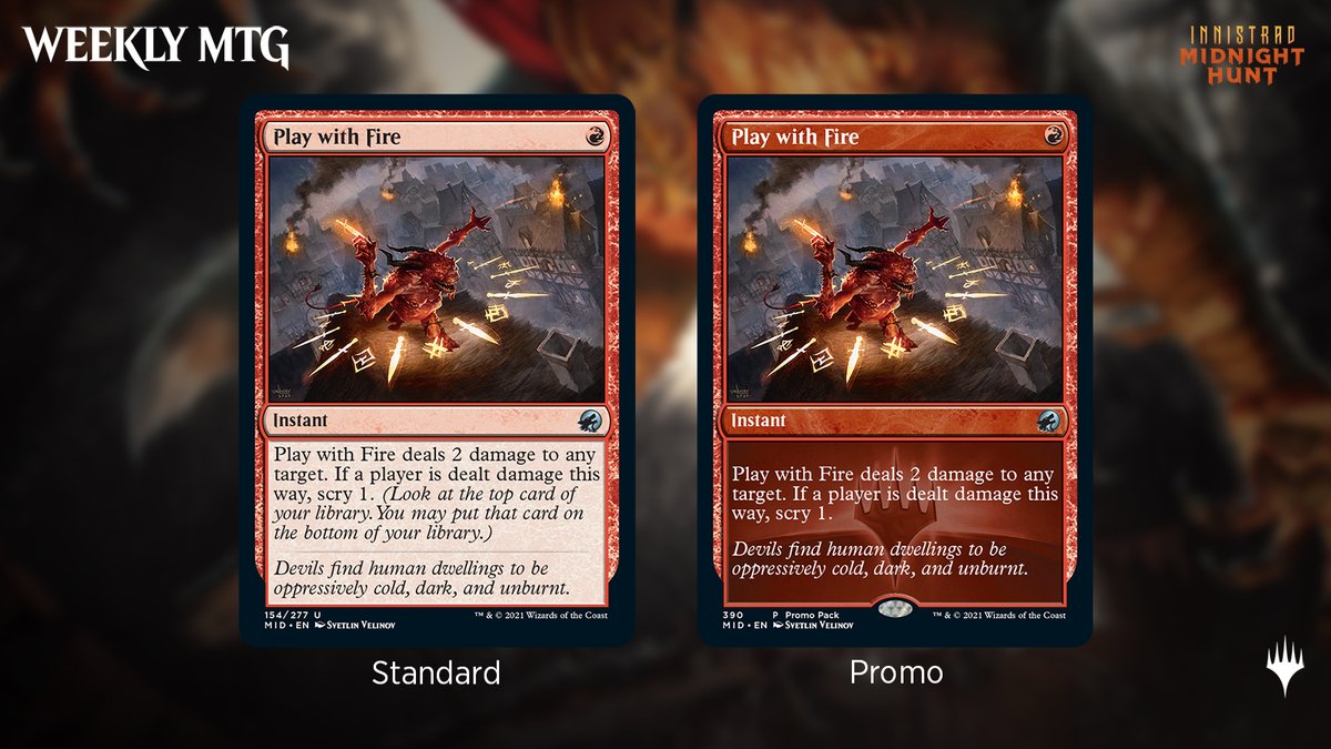 New staples for Standard, the return of Wrenn, and special Eternal Night basic lands coming in all types of #MTGMidnight boosters! New staples for Standard, the return of Wrenn, and special Eternal Night basic lands coming in all types of #MTGMidnight boosters!