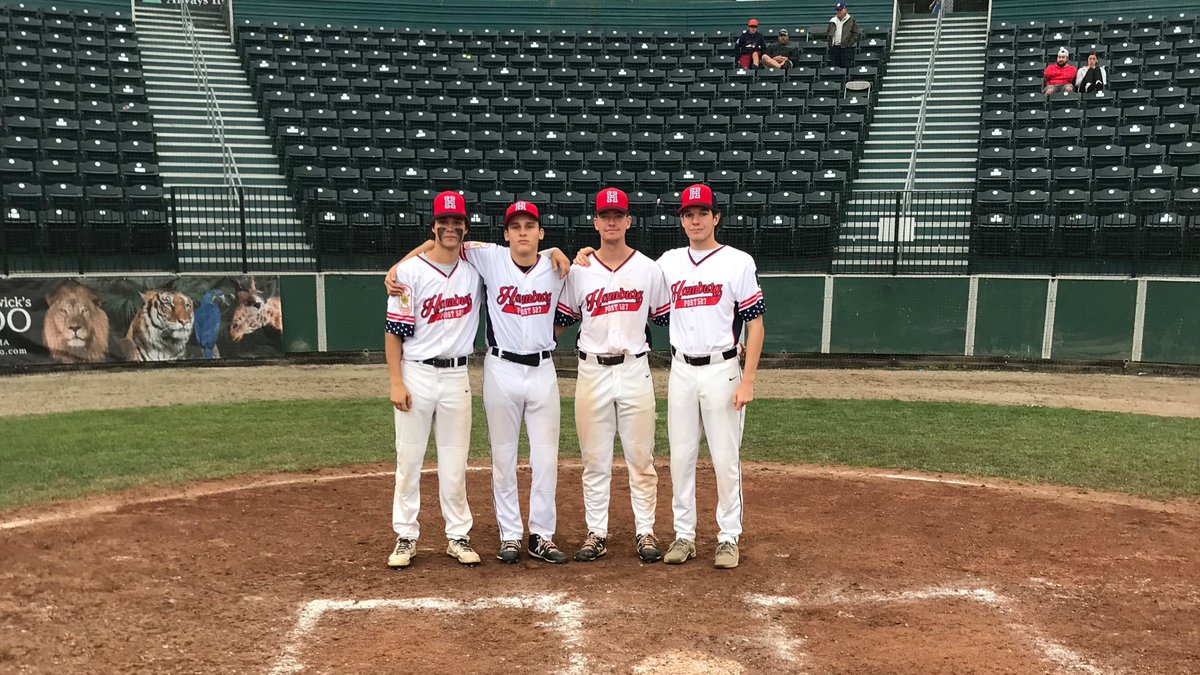 SFRRBase's tweet photo. Brunner, Hilton, Dzimian and Heilig repping SFHS at the American Legion Northeast Regionals https://t.co/HqSNUijkBZ